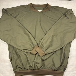 Columbia Sportswear Men's Long Sleeve Pullover Large Olive Golf Windbreaker